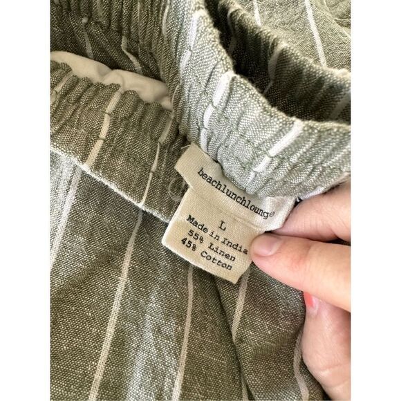 Beach Lunch Lounge Linen Blend Crops - Picture 4 of 6